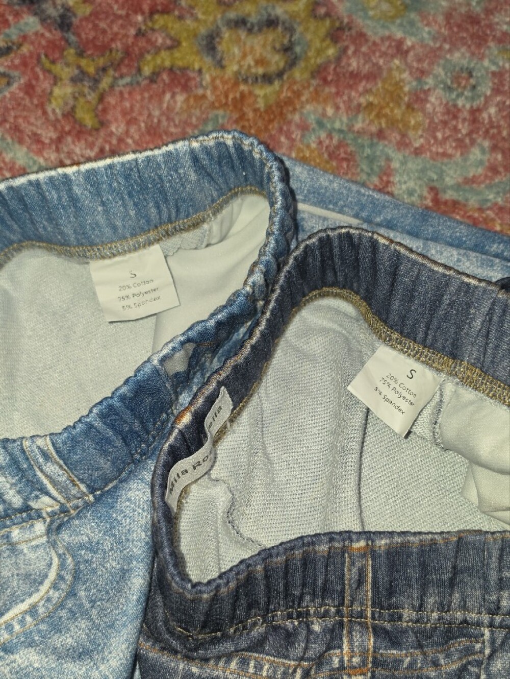 ☆ Mila Rosabella Pull On Faux Denim Pajama Sweatpant Jeans • 2 Pair • Size S ☆ - Picture 6 of 11